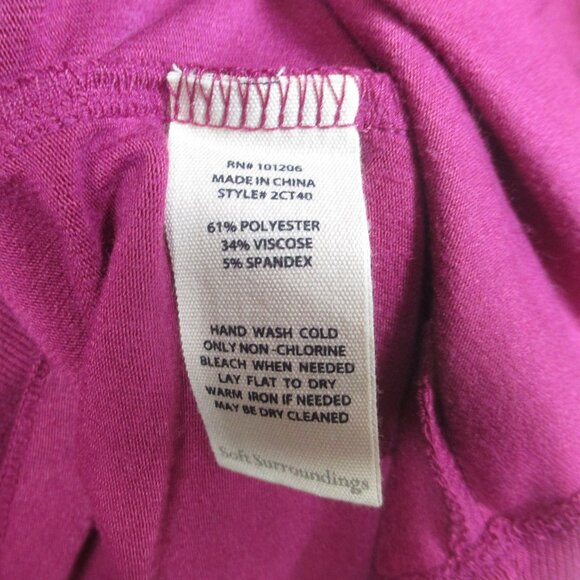 NWT Soft Surroundings Marla Layered Dress in Dark Fuchsia Sz MED $110 Lagenlook - Picture 11 of 11
